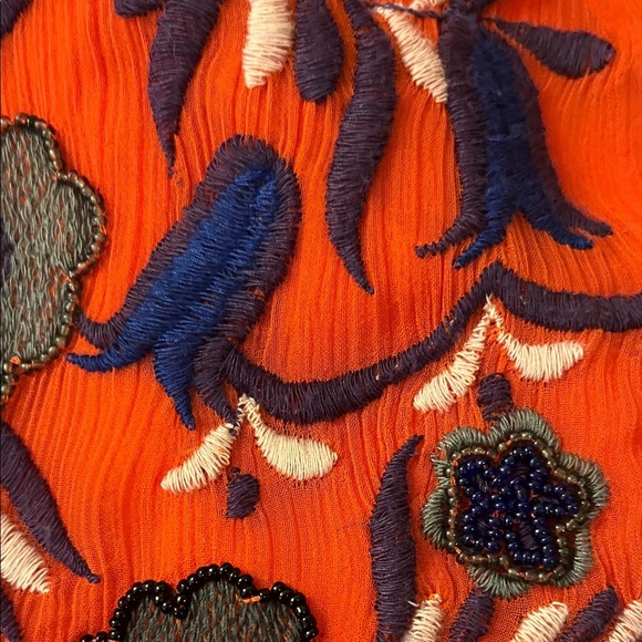 NWOT Lucy & Laurel Dress Embroidered Red Medium - Picture 8 of 8